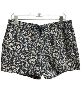Club Monaco Men's Floral Print Swim Trunks Size M Blue Tailored Fit Summer Beach